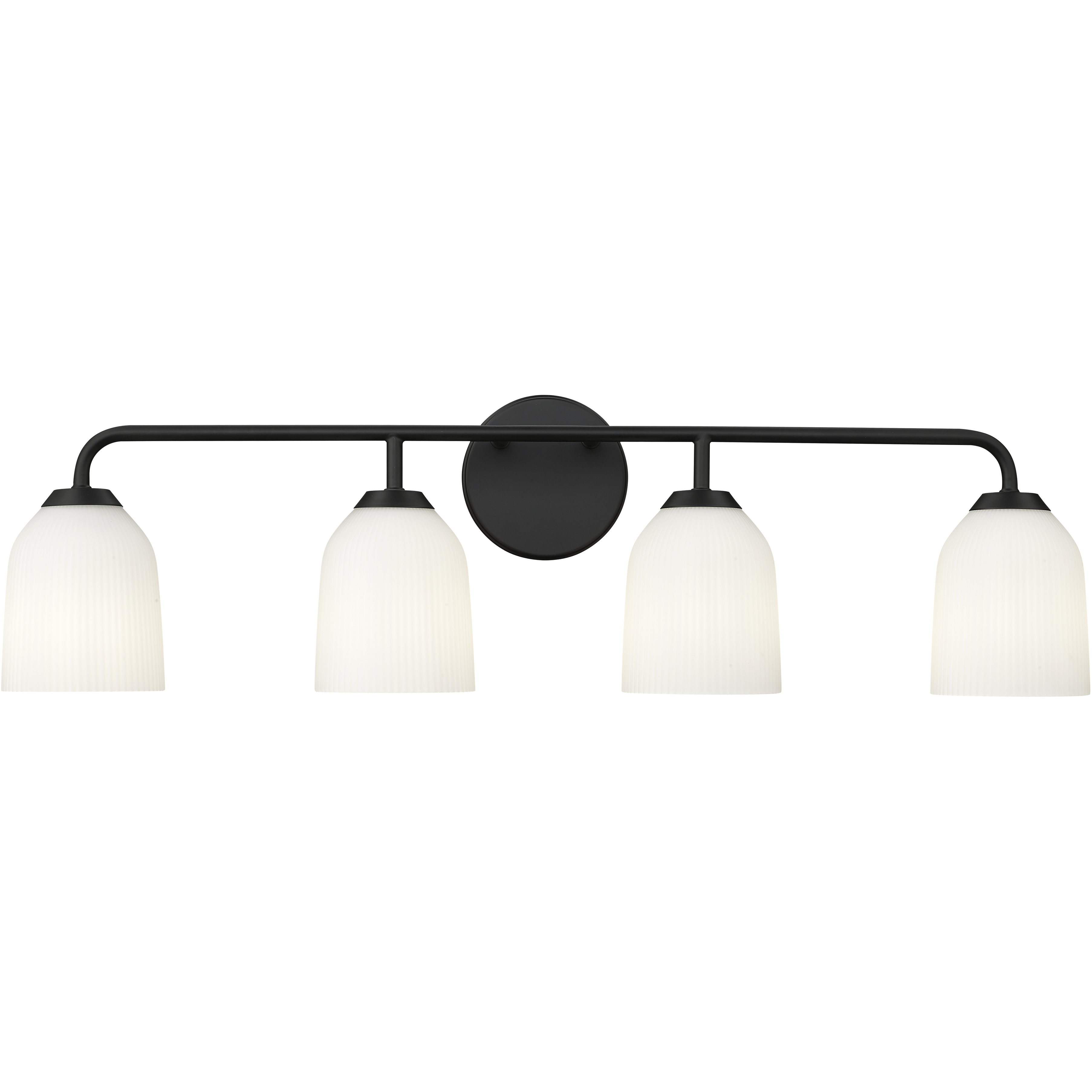 Norah 4 Light 32 inch Matte Black Bathroom Vanity Light Wall Light